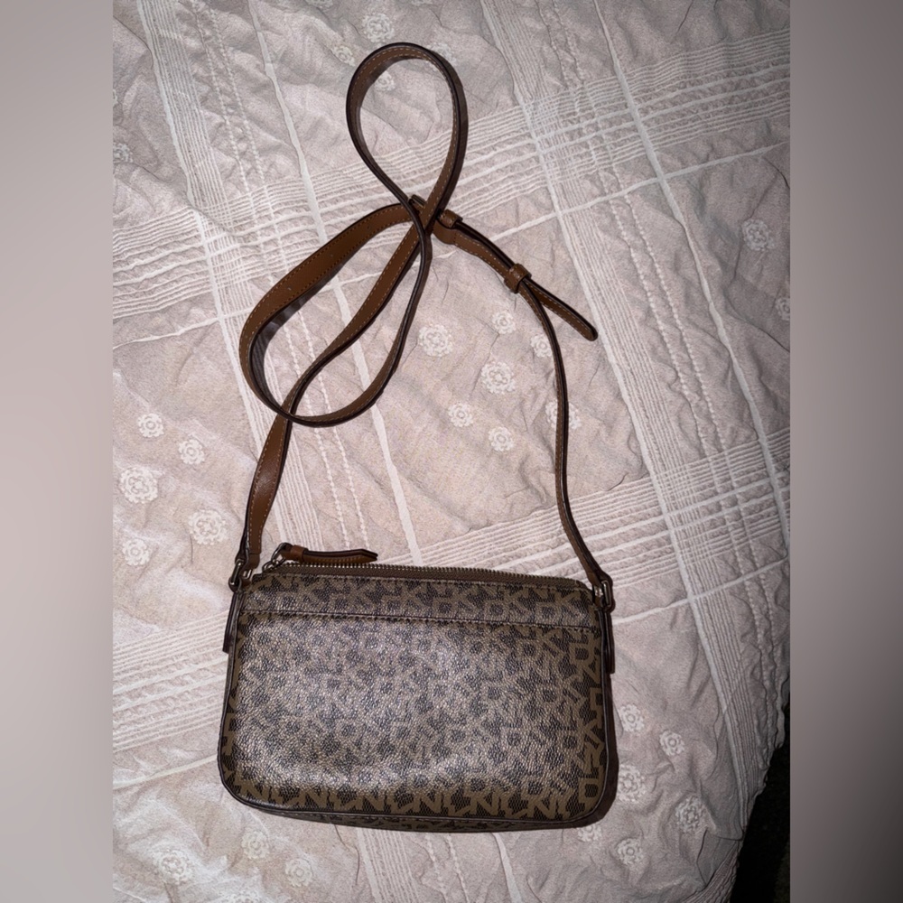 Brown Patterned Crossbody Bag